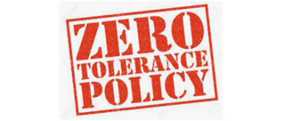 WU has a strict Zero Tolerance Policy